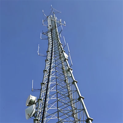 Triangular Telecom Tubular Autossustentável Antenna Mast HDG 3 pernas de aço torre de rede