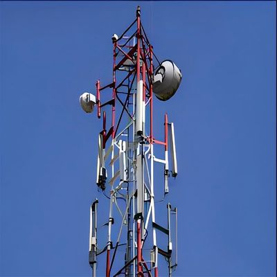 Rede de aço 5G Wifi Telecomunicações Antenna tubular Torre 3 pernas