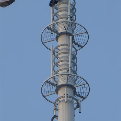 OEM Galvanizado Biônico Monopólio Telecom Torre Com Aço de Alta Tensibilidade