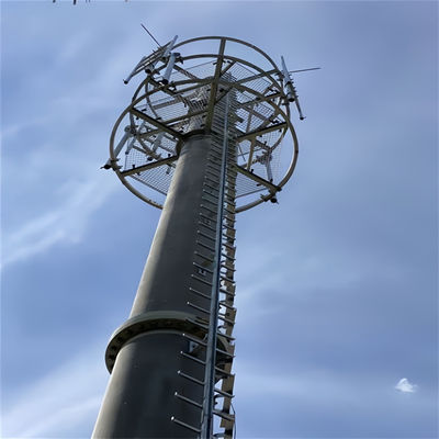 Q345B A572 Galvanizado Monopólio Disfarçado Torre de Células Comunicação Torre Monopólio Mais Alta