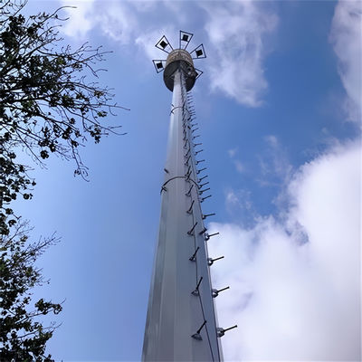Q345B A572 Galvanizado Monopólio Disfarçado Torre de Células Comunicação Torre Monopólio Mais Alta