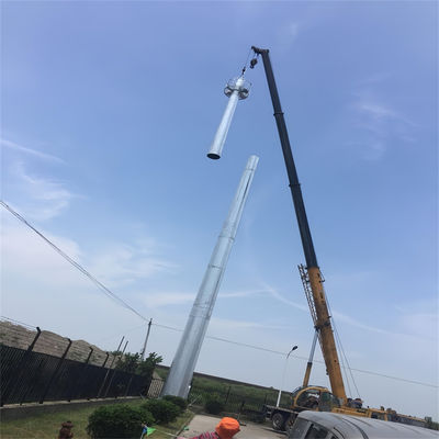 Torre de telecomunicações de aço galvanizado Q345B/A572 Velocidade do vento 120 km/h