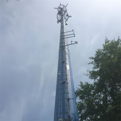 Preço autossustentável Wifi Telefone celular de longo alcance Plataforma de trabalho Microondas Antenna de aço Monopólio Torre