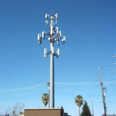 Monopólio de 100' Torre de Telecomunicações Antenna Tipos de Comunicação Monopólio Tubular Torre