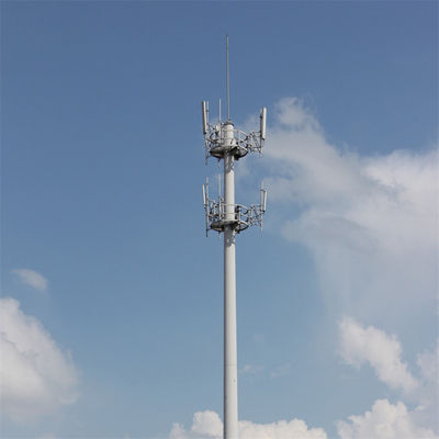 Monopólio de 100' Torre de Telecomunicações Antenna Tipos de Comunicação Monopólio Tubular Torre