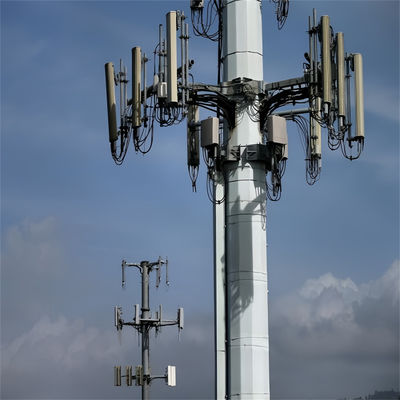 20 metros 25 30 metros Antenna Telecom Aço Monopólio Torre Q345B / A572 Material