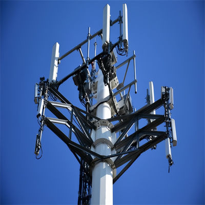 25M 30M 40M 45M Antenna de rádio sinal de aço galvanizado tubo único pólo Estação base de comunicação torre monopólio