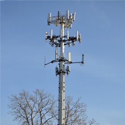 Monopólio de torre de mastro de telecomunicações galvanizado a quente de 30 metros Q345B/A572 Material