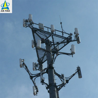 Hot Dip Galvanizado Multifunção Monopólio Torre 5g Internet sinal de telefone móvel Comunicação Torre de aço