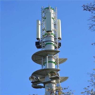 4G 5G Wireless Microondas Monopólio Telecom Torre Com Flangel 5m 12m 36m 45m 55m metros