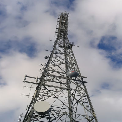 Telecom Supported Triangular Mast Design Galvanized Wire Tower Galvanizado Aço Reticulado Tubular