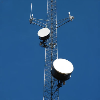 Comunicação Telecomunicações Torre de arame galvanizado Aço 30M Triângulo de rede Mastro triangular