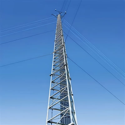 Torre de transmissão galvanizada com rede de aço tubular 30 40 50 Meter Telecom 5G/4G/3G