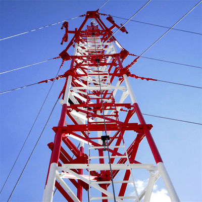 Torre de transmissão galvanizada com rede de aço tubular 30 40 50 Meter Telecom 5G/4G/3G