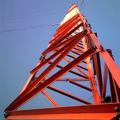 Torre de comunicação de microondas de aço tubular 20- 80M 3 pernas