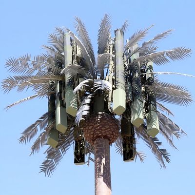 GSM Galvanizado Mobile Bionic Palm Tree Antenna Torre de Pólo Único 5g Torre Camuflagem