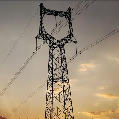 110KV 220KV galvanizado a quente grandes torres de linhas elétricas de alta tensão torre elétrica