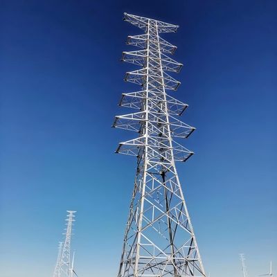 33 KV a 110 KV Torre de transmissão de energia Ângulo Torre de ferro 30-180 km/h Velocidade do vento