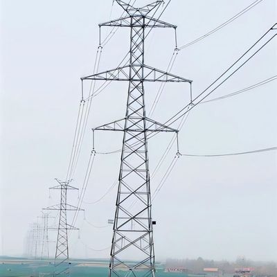 35kv duplo circuito Pylon Power Torre de transmissão elétrica Aço galvanizado Torre de monopólios metálicos