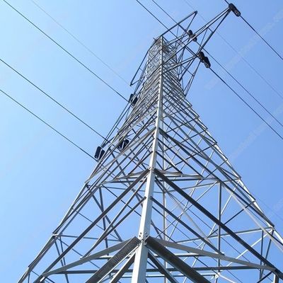 35kv duplo circuito Pylon Power Torre de transmissão elétrica Aço galvanizado Torre de monopólios metálicos