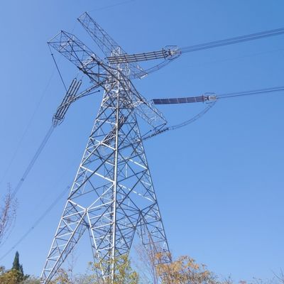 35kv duplo circuito Pylon Power Torre de transmissão elétrica Aço galvanizado Torre de monopólios metálicos