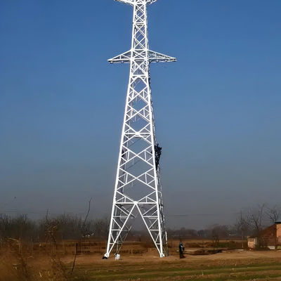 Estrutura da subestação Torre de energia de alta tensão Galvanizado Pylon Linha de eletricidade Polar de transmissão Retalho de aço Torre de ângulo para venda