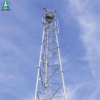 Aço redondo Comunicação Telefone móvel Torre de grelha auto-sustentável Antenna Tubular Mast 3 pernas