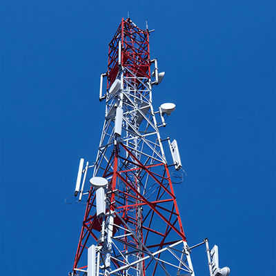 Torre de rede de 30m para comunicação GSM Torre feita de aço angular