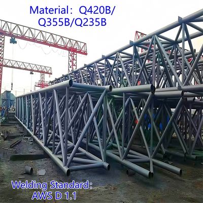 Torre de Telecomunicações de Três Tubos Aço Carbono 33m Sinal LTE Áreas Rurais Resistente ao Vento