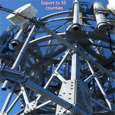 3 pernas torre angular de aço torre de comunicação Q355 aço 28m rede móvel resistente ao vento regiões costeiras