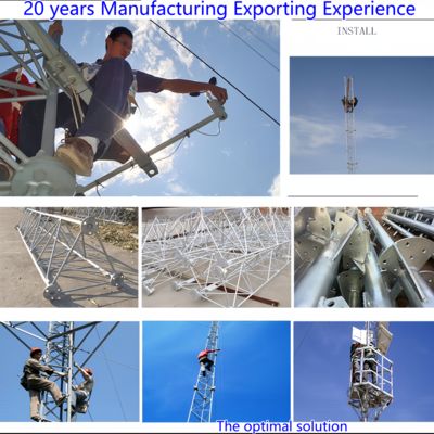 Guy Rope Cell Tower Aço de alta resistência 35m Rede móvel zonas suburbanas resistente ao vento