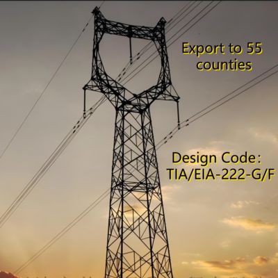 Torre de transmissão de energia Aço galvanizado 35m Rede elétrica de alta tensão Áreas urbanas estável