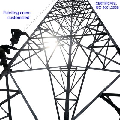 Torre autoportante de 3 pernas galvanizada a quente de 20 - 50m 55m 60m 70m 80 metros, torre angular de 3 pernas