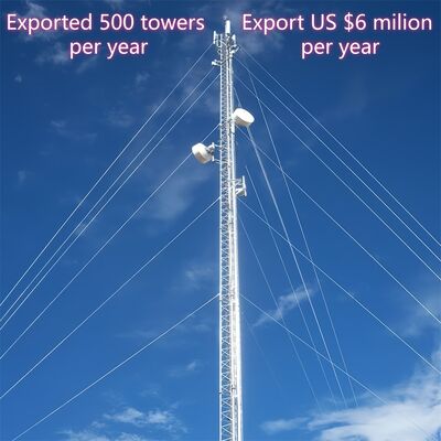 Torre de comunicação de microondas de aço tubular 20- 80M 3 pernas