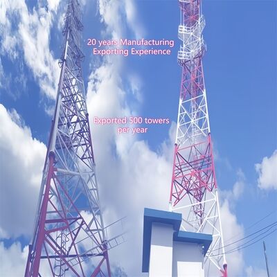 60M 3-tubo personalizado 3 pernas de aço galvanizado auto-sustentável Wifi GSM Microondas Telecom Base Station Tower