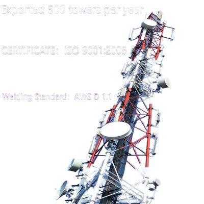 3 pernas Tubular de aço inoxidável 20 30 40M Galvanizado 5G GSM Cdma Isp Telecom Tower