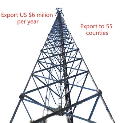 3 pernas Tubular de aço inoxidável 20 30 40M Galvanizado 5G GSM Cdma Isp Telecom Tower