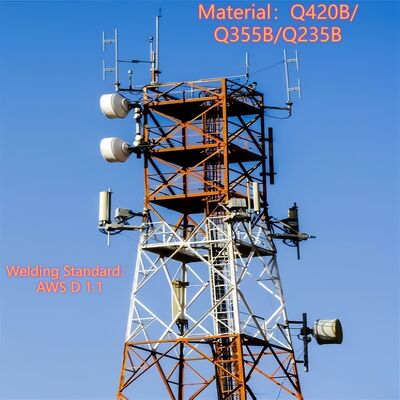 20 30 40M 4 pernas Angular Steel Grate Durable 5G Wifi Cell Signal Booster Torre de Telecomunicações