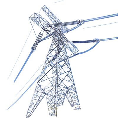 Alta tensão 220KV 500KV ângulo galvanizado de aço torre de transmissão de energia de suspensão poste de utilidade
