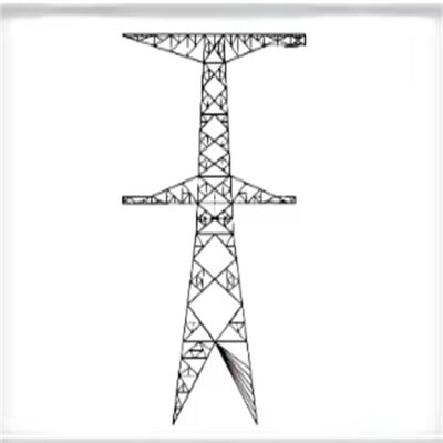 Torre de transmissão de energia de aço galvanizado durável 66KV 132KV Mast da rede elétrica multi-circuito