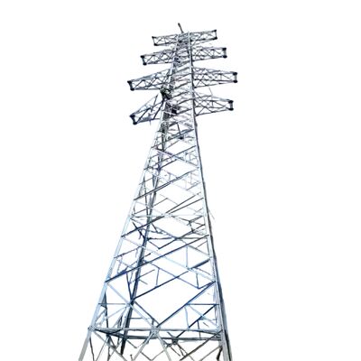 Torre de transmissão de energia de aço galvanizado durável 66KV 132KV Mast da rede elétrica multi-circuito