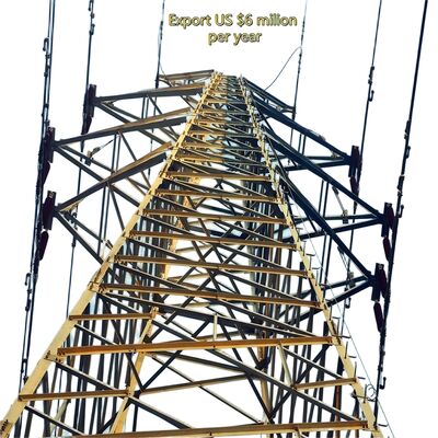 Torre de transmissão de energia de aço galvanizado durável 66KV 132KV Mast da rede elétrica multi-circuito