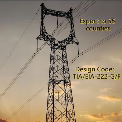 10KV 380KV Torre de transmissão de energia galvanizado por imersão a quente em grelha ângulo aço pólo de utilidade de alta tensão