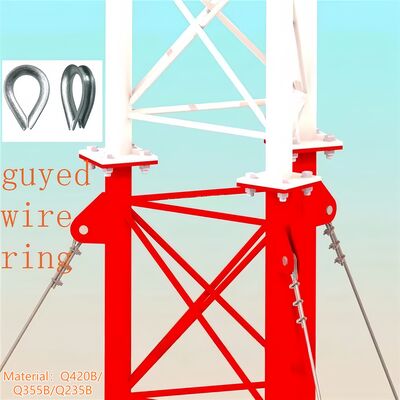 10 20 30 40 50 65m 3 pernas de fio galvanizado resistente a intempéries aço galvanizado 4G 5G microondas Wifi torre de transmissão de telecomunicações