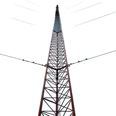 3 pernas de fio galvanizado durável 30 40 50 65m 4G 5G Wifi Satélite Rádio Telecomunicação Torre