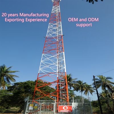 A torre de comunicação do ângulo de 3 pés galvanizou a cobertura urbana exterior do sinal da anti oxidação 5G do aço 30m
