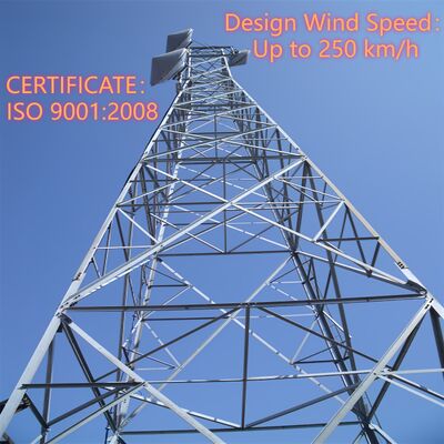 Torre de aço angular de 4 pernas durável com parafusos, porcas e válvulas que cumprem as normas ISO 898 e DIN 7990 de fiabilidade mecânica