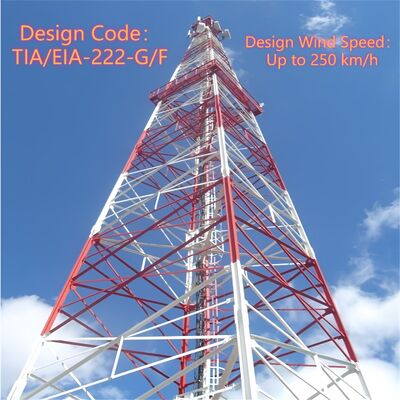 Torre de aço angular de 4 pernas durável com parafusos, porcas e válvulas que cumprem as normas ISO 898 e DIN 7990 de fiabilidade mecânica