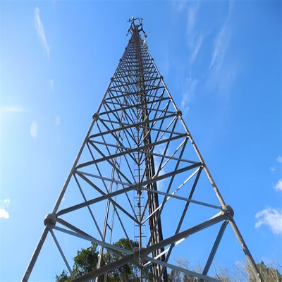 Função leve 45 metros 3 pernas Tubular Galvanização de Microondas Celulares Isp Pylon Antenna 5g Polo 3 pernas Torre de aço reticular