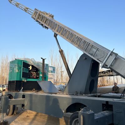 Monopólio Torre Telescópica 15-25M Caminhão de Aço Galvanizado Montado Antenna de Comunicação 40M/S Eólico Certificado ISO